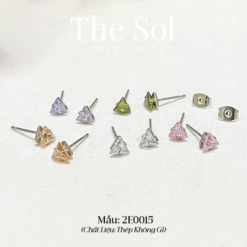  Bông Tai Titan Diamond Triangle 