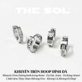  Khuyên Tai Titan Unisex Dia Hoops - Mẫu T164 