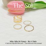  Set Nhẫn Hàn Quốc Bộ 4 Chiếc - Mẫu 16 