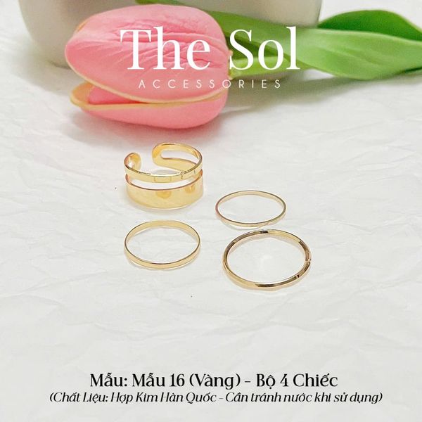  Set Nhẫn Hàn Quốc Bộ 4 Chiếc - Mẫu 16 