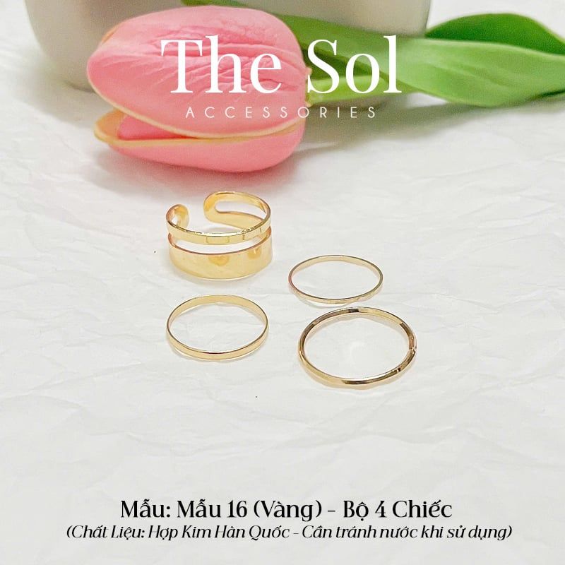  Set Nhẫn Hàn Quốc Bộ 4 Chiếc - Mẫu 16 