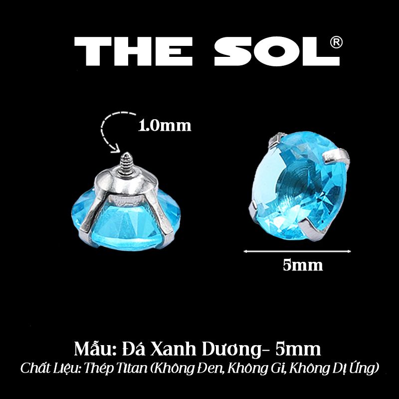  Mặt Đá Riêng Lẻ Dành Cho Khuyên Ren 1.0mm 