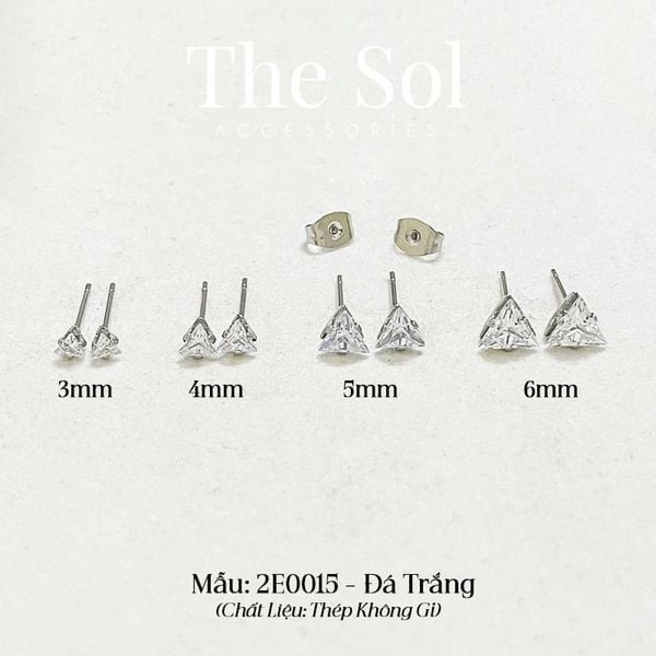  Bông Tai Titan Diamond Triangle 