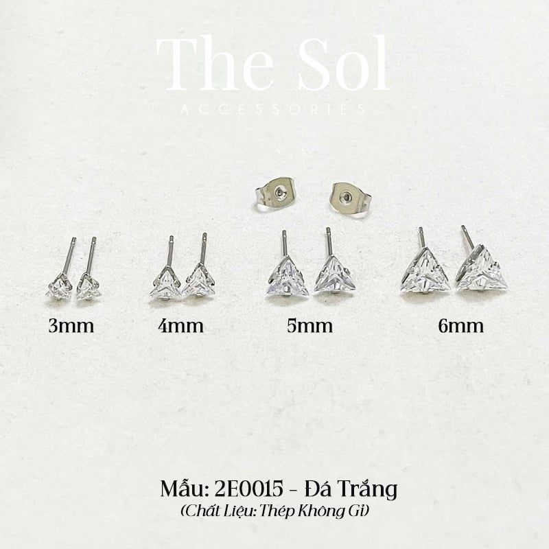  Bông Tai Titan Diamond Triangle 