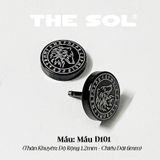  Khuyên Tai Titan Unisex Black Pattern - Mẫu D101 