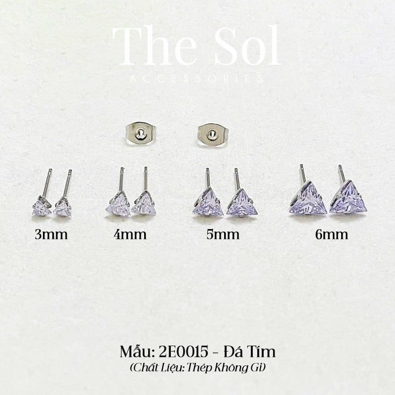  Bông Tai Titan Diamond Triangle 
