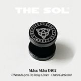  Khuyên Tai Titan Unisex Black Pattern - Mẫu D102 