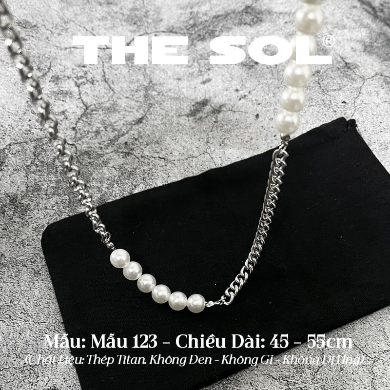  Dây Chuyền Titan Unisex Pearl Chain - Mẫu 123 