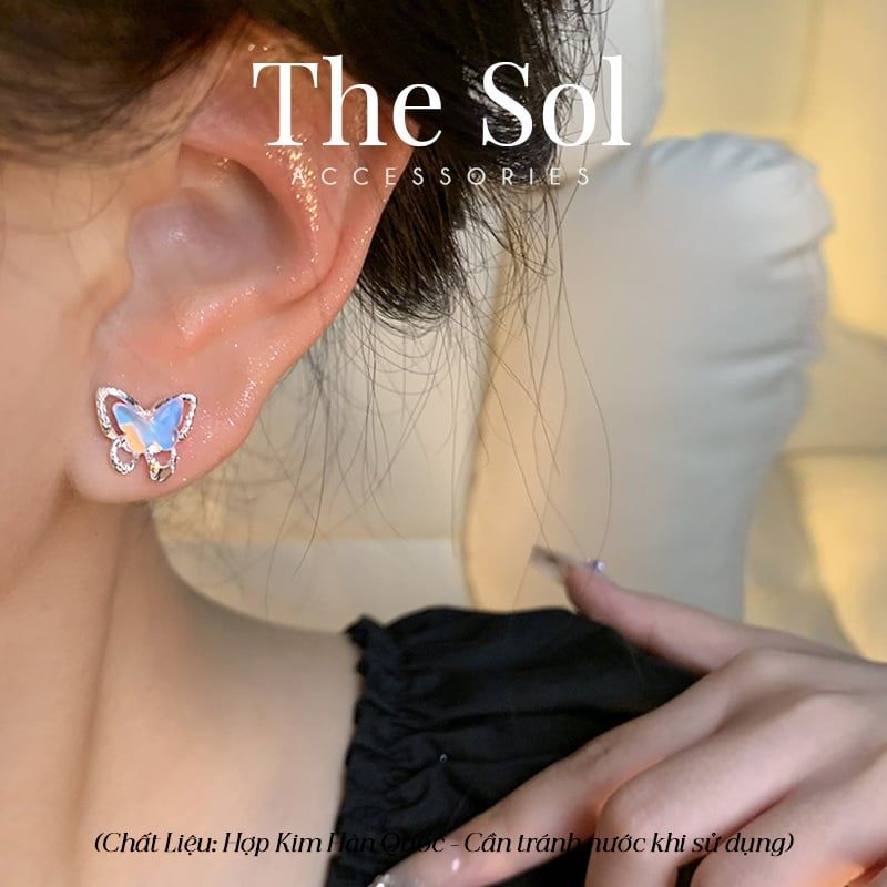  Bông Tai Hàn Quốc Hologram Butterfly 