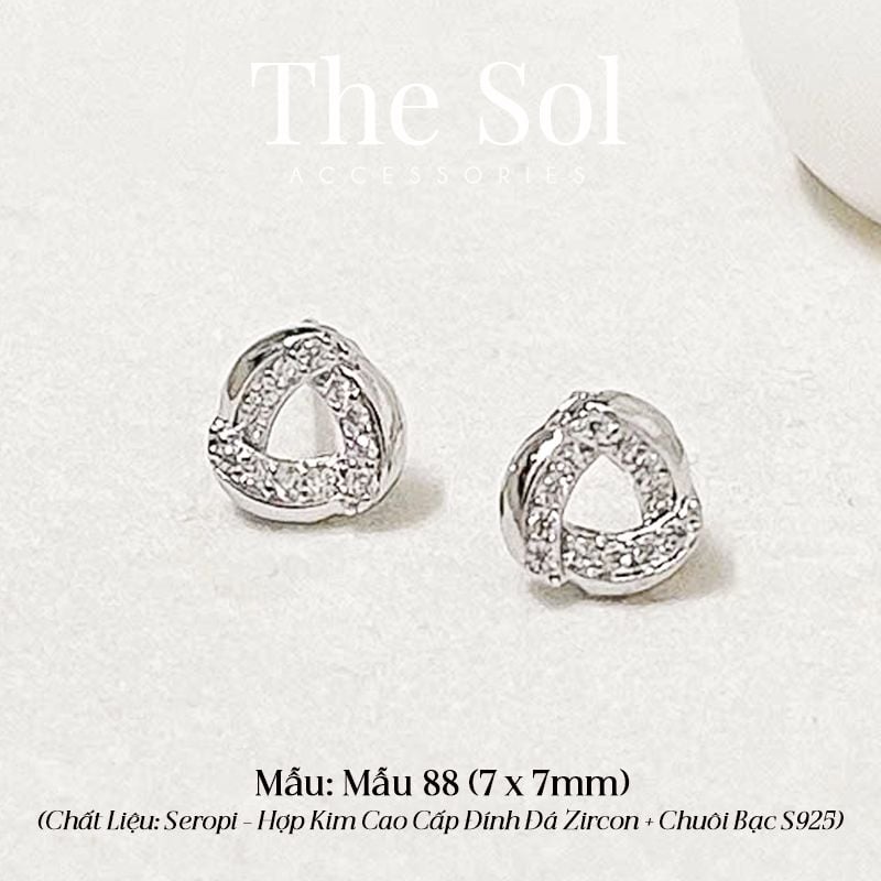  Bông Tai Seropi Diamond Recycle - Mẫu 88 