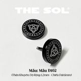  Khuyên Tai Titan Unisex Black Pattern - Mẫu D102 