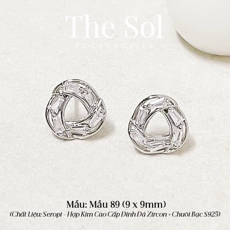  Bông Tai Seropi Diamond Recycle - Mẫu 89 
