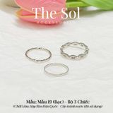  Set Nhẫn Hàn Quốc Bộ 3 Chiếc - Mẫu 19 