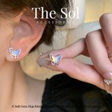  Bông Tai Hàn Quốc Hologram Butterfly 