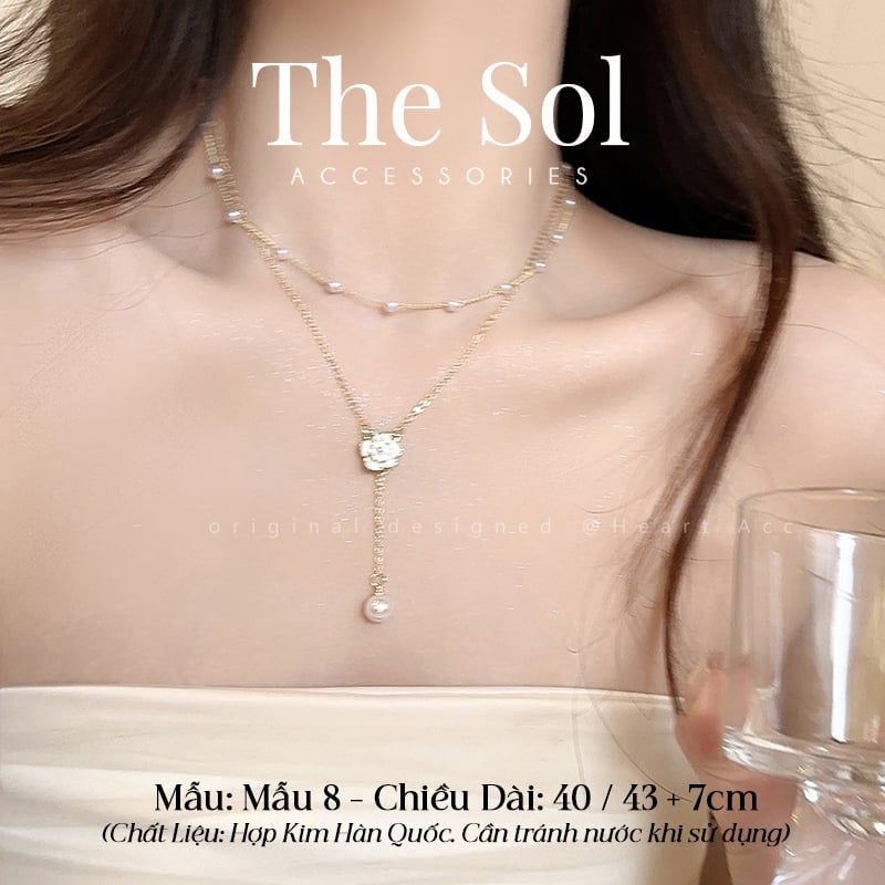  Dây Chuyền Hàn Quốc Layer Rose - Mẫu 8 