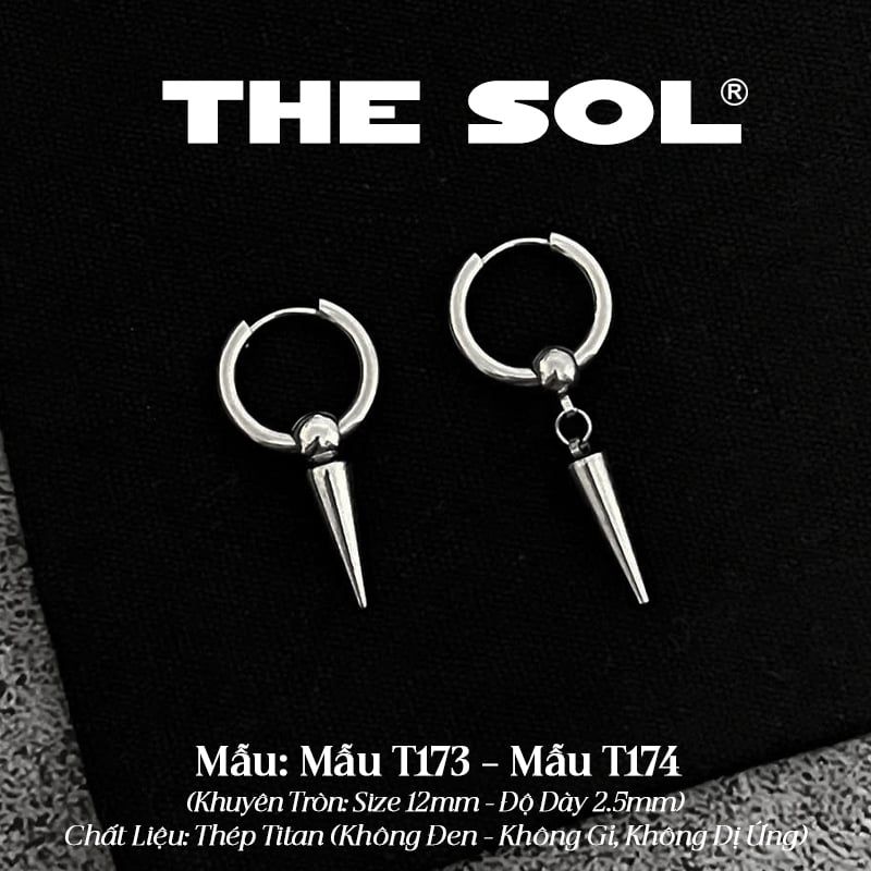  Khuyên Tai Titan Unisex Arrow - Mẫu T173 