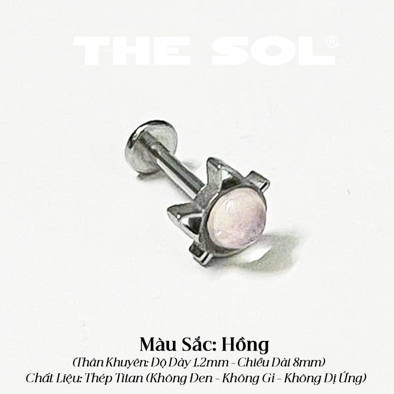  Khuyên Tai Titan Unisex Colorful Gems Cat 