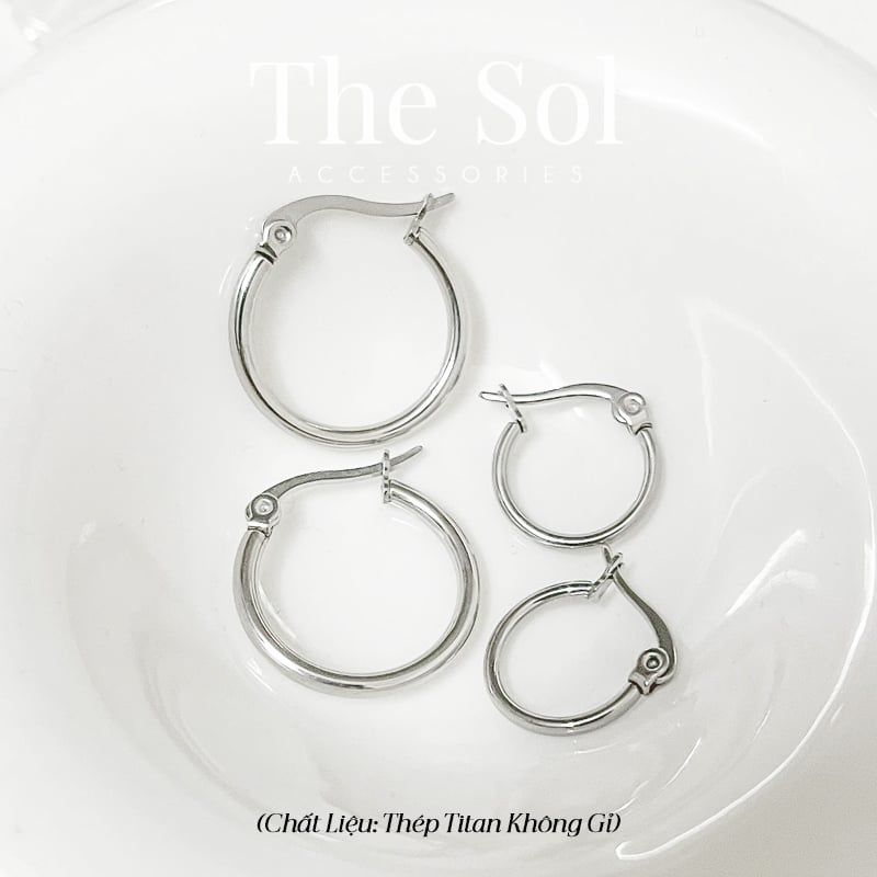  Bông Tai Titan Basic Hoops 