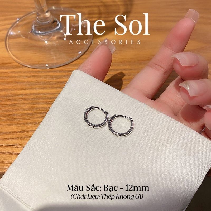  Bông Tai Thép Không Gỉ Tròn Hoop 2mm 