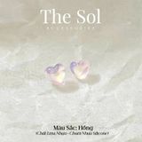  Bông Tai Nhựa Hologram Heart 