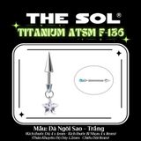  Khuyên Tai TITANIUM ATSM F-136 VERTICAL HELIX 
