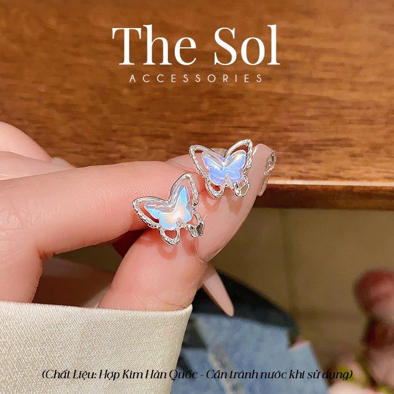  Bông Tai Hàn Quốc Hologram Butterfly 