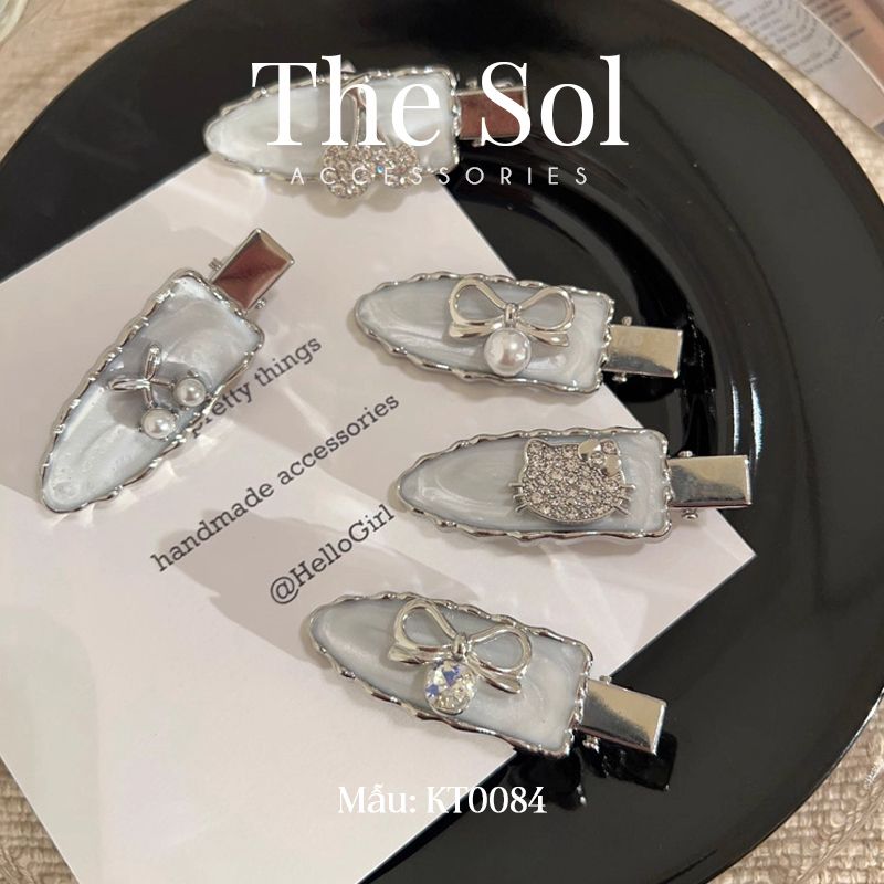  Kẹp Tóc Hàn Quốc Silver Gray 