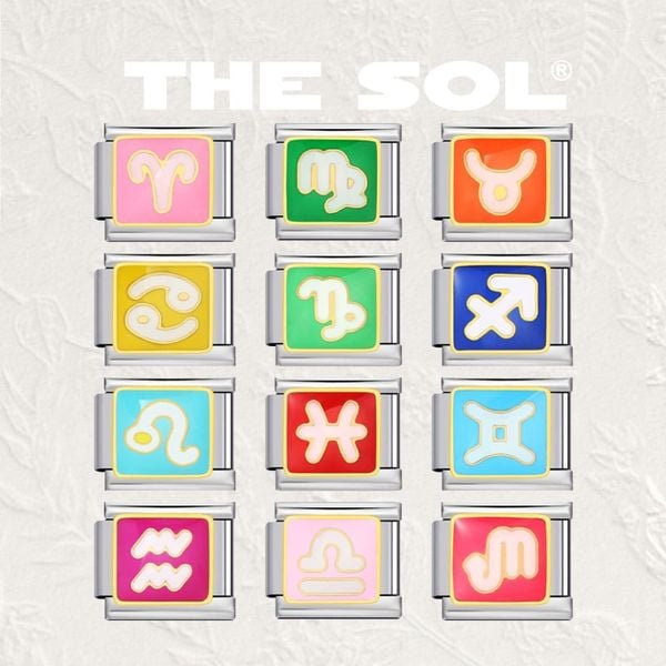  Charm Titan Italian Bracelet - Zodiac 