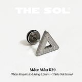  Khuyên Tai Titan Unisex Roman Triangle - Mẫu D29 