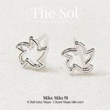  [SHOPEE] Bông Tai Nhựa Nhiều Mẫu Chuôi Su - Màu Bạc 