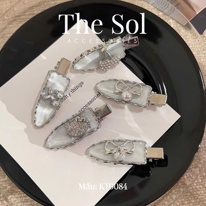  Kẹp Tóc Hàn Quốc Silver Gray 