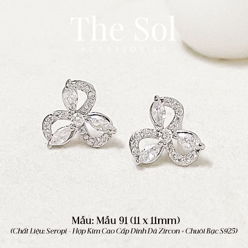  Bông Tai Seropi Diamond Fan - Mẫu 91 