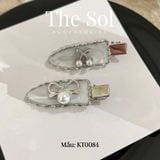  Kẹp Tóc Hàn Quốc Silver Gray 