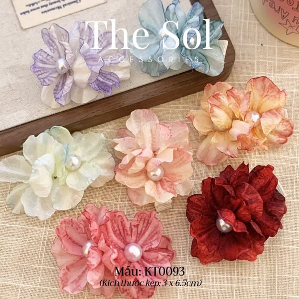  Kẹp Tóc Hàn Quốc Double Flowers 