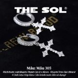  Khuyên Tai Hợp Kim Dia Full Cross - Mẫu 305 