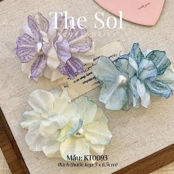  Kẹp Tóc Hàn Quốc Double Flowers 