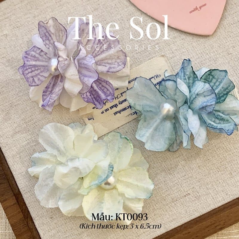  Kẹp Tóc Hàn Quốc Double Flowers 