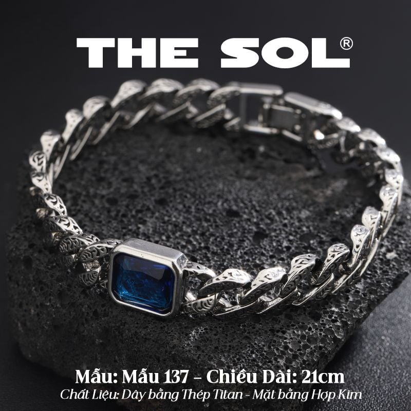  Lắc Tay Titan Unisex The Sapphire - Mẫu 137 