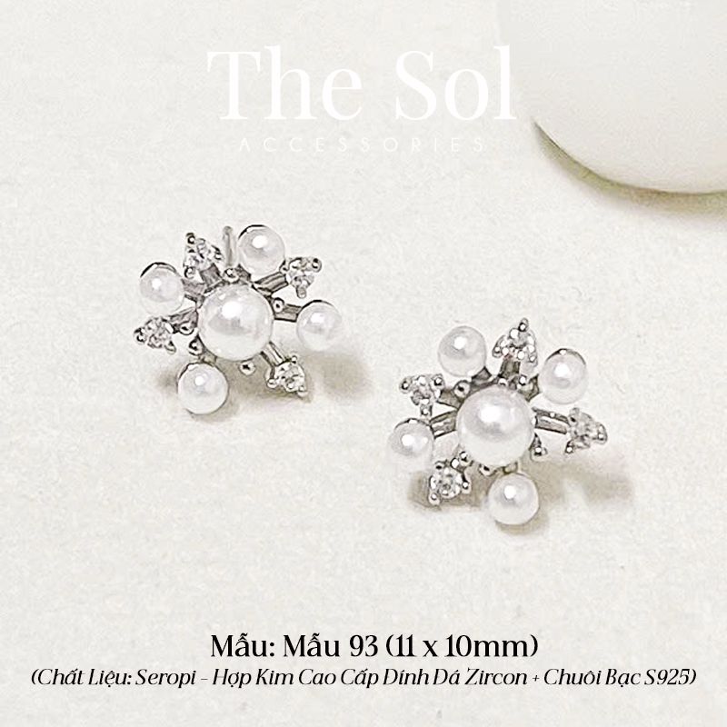  Bông Tai Seropi Pearl Flower - Mẫu 93 