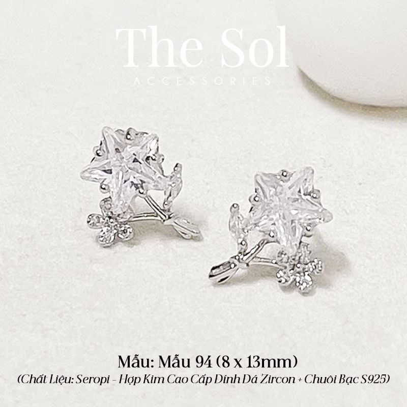  Bông Tai Seropi Diamond Flower - Mẫu 94 