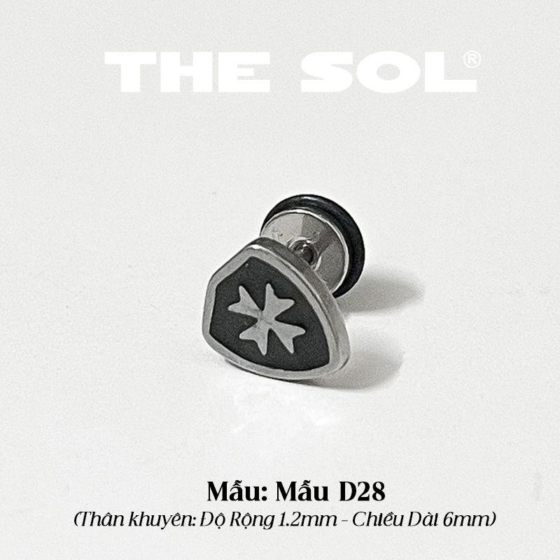  Khuyên Tai Titan Unisex The Shield - Mẫu D28 