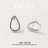  [SHOPEE] Bông Tai Nhựa Nhiều Mẫu Chuôi Su - Màu Bạc 