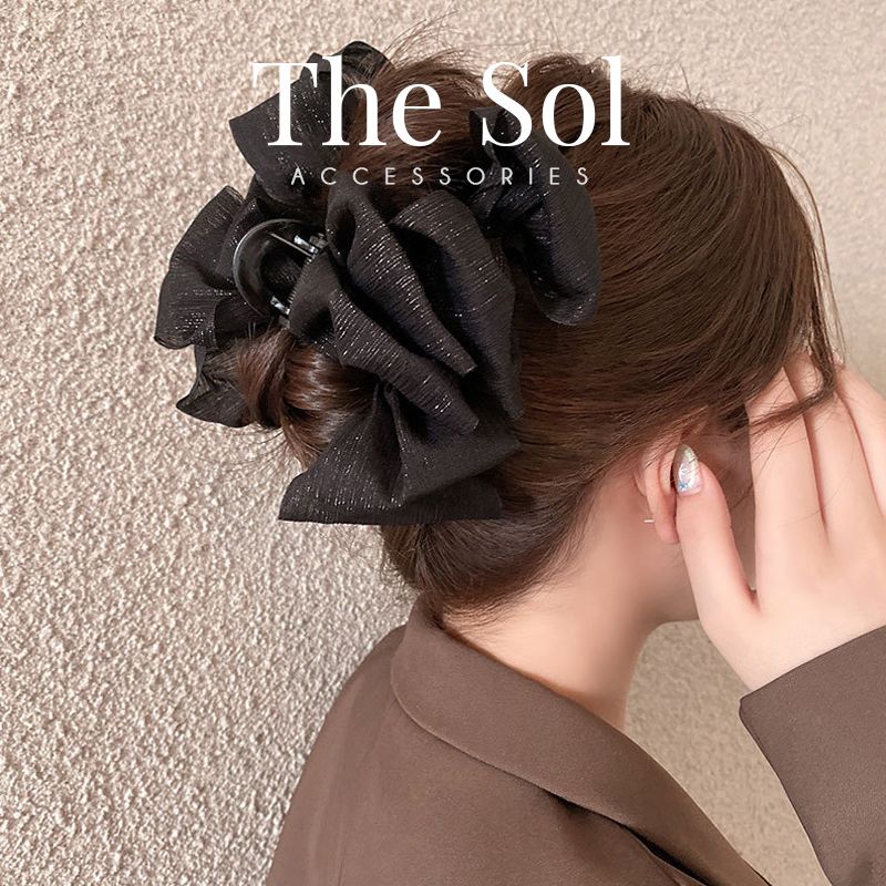 Kẹp Tóc Hàn Quốc Vải Lấp Lánh 