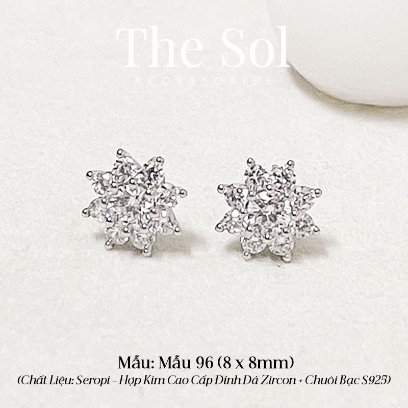  Bông Tai Seropi Diamond Flower - Mẫu 96 