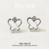  [SHOPEE] Bông Tai Nhựa Nhiều Mẫu Chuôi Su - Màu Bạc 