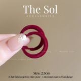  Bông Tai Hàn Quốc Velvet Hoops 