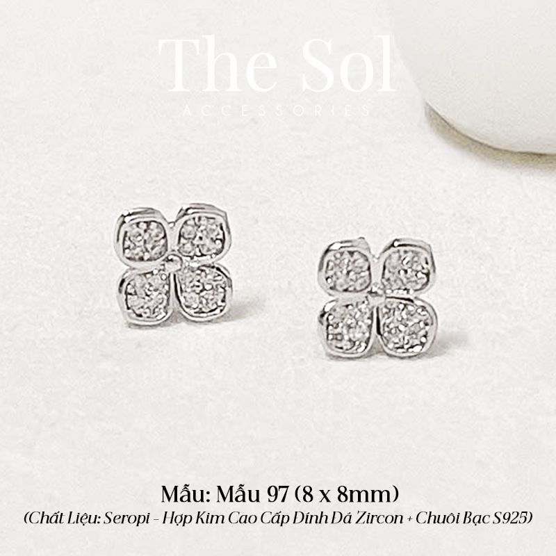  Bông Tai Seropi Diamond Clover - Mẫu 97 