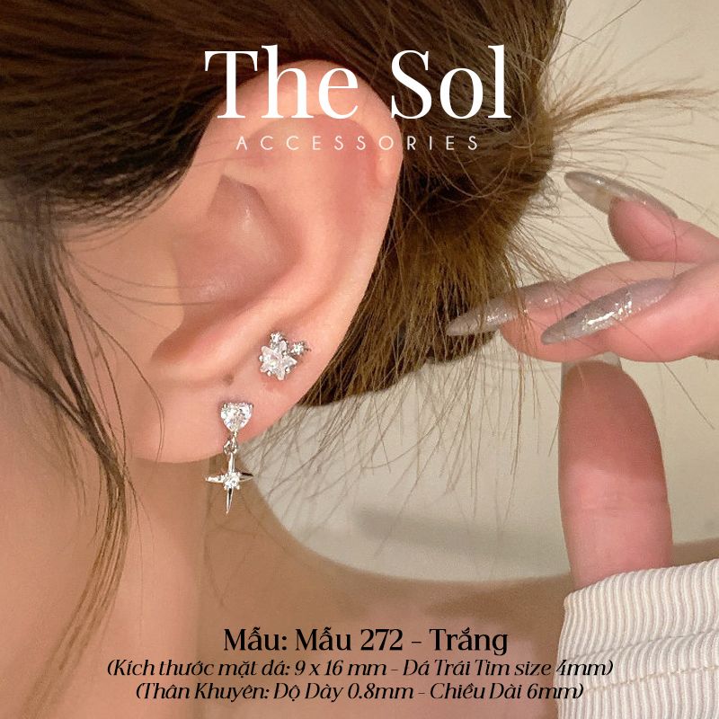  Khuyên Tai Thép Xi Mạ Colour Bling - Mẫu 272 
