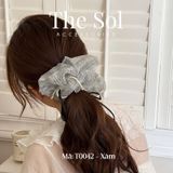  Cột Tóc Scrunchies Ribbon Bling 