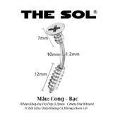  Khuyên Tai Titan Unisex The Curved Screw 